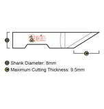 KML BLD-SR8180 TC Knife Blade 40° ø8mm (Esko Kongsberg BLD-SR8180)