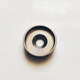 Steel Cup (Dia 0.875"x 0.25"T) for Dia. 3/4"x1/8"T Magnet (Pack of 10, $1.67/pc)