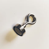 Neodymium Cupped Pot Magnet w/an Eye Hook
