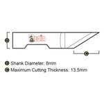 KML BLD-SR8160 TC Knife Blade 30° ø 8 mm (Esko Kongsberg BLD-SR8160)